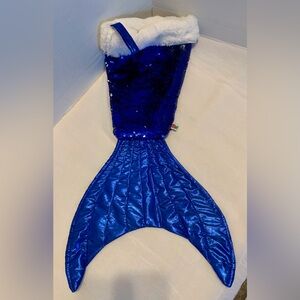 Mermaids tail blue sequins Stocking